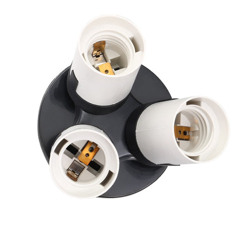 Aexit 3 in 1 E27 to E27 LED Lamp Bulbs Multi-Holder Lamp Holder Splitter Commutator (59c34a7db684a8337e7495800c21bd0c)