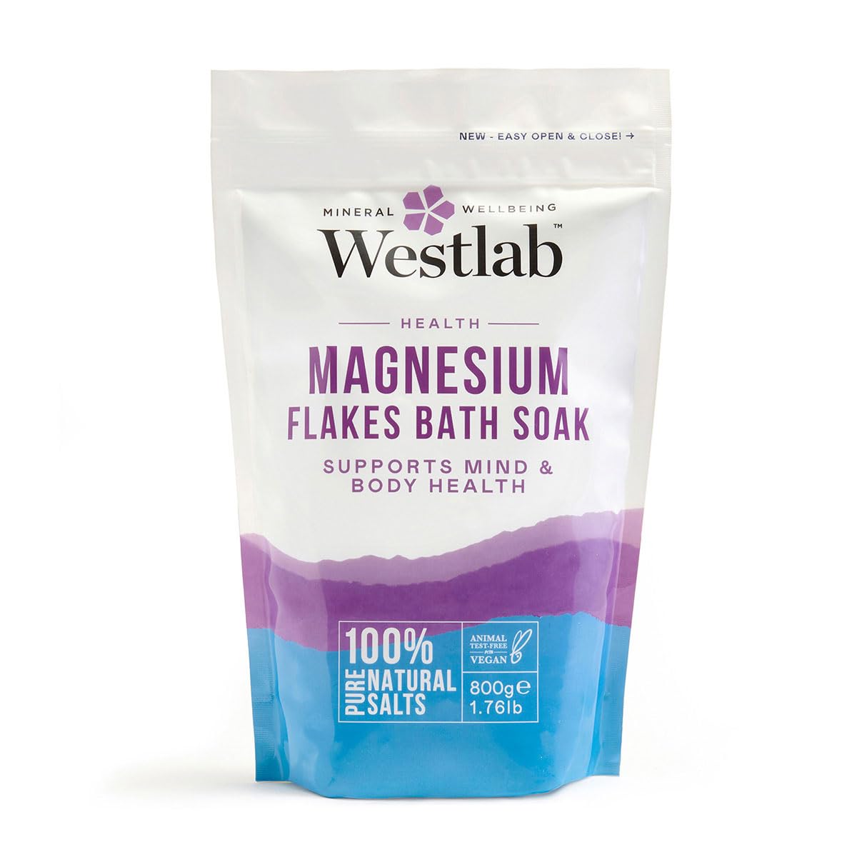 Westlab Magnesium Flakes 1kg - Support Symptoms of Magnesium Deficiency. Soothe & Support Muscle Tension, Headaches, Insomnia, Fatigue & Cramps. Sports Injury Prevention and Rehabilitation.