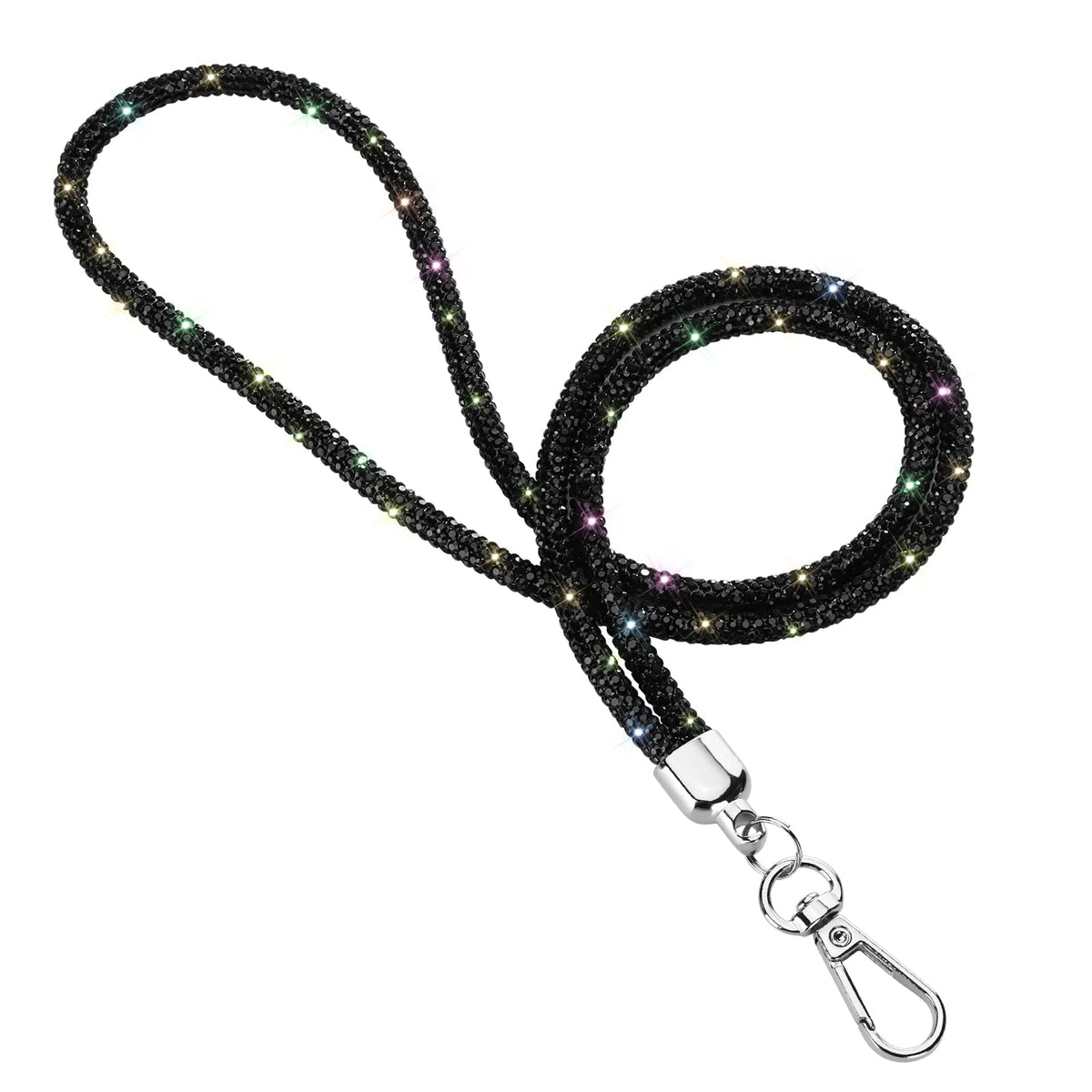 Soleebee Universal Mobile Phone Chain Rhinestone Crossbody Chain for Women Compatible with Any Smartphone, Black, M