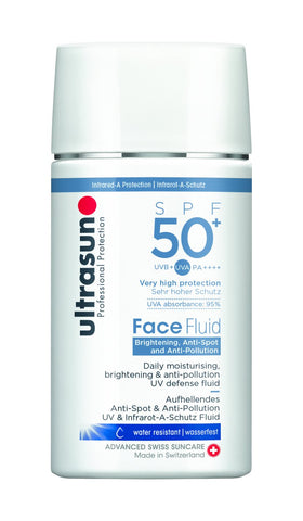 ultrasun AntiPollution Face Fluid SPF50+, white, 40 millilitre