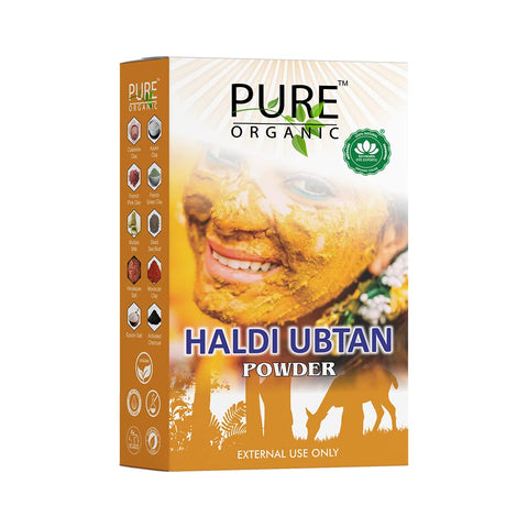 SKYMORN- Pure Organic Haldi Ubtan Powder Face Pack (Dulhan Special) for Face, Body Fairness, Lightening, Tanning, Glowing Skin, Turmeric Moisturizer (100 Gram)