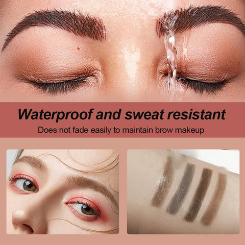 3D Microblading Eyebrow Tattoo Pencil 4 Fork Tip, 2024 New Waterproof Eyebrow Pen, Natural Long-Lasting Fine Stroke Microblading Eyebrow Pencil for Women and Gril (Brown)