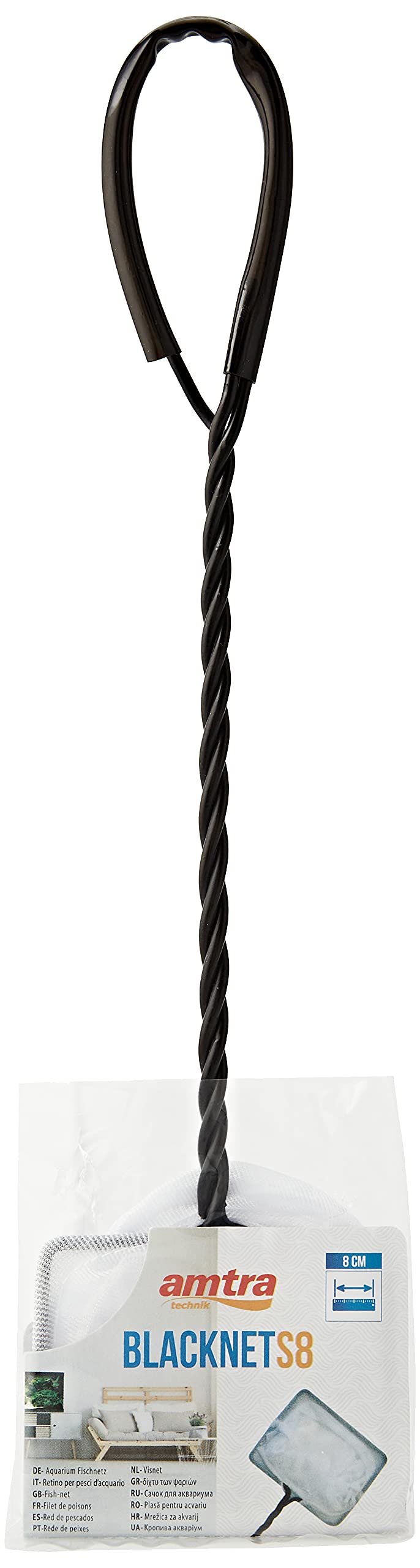 Wave Fry Landing Net 8 x 5 cm, grey|black|white