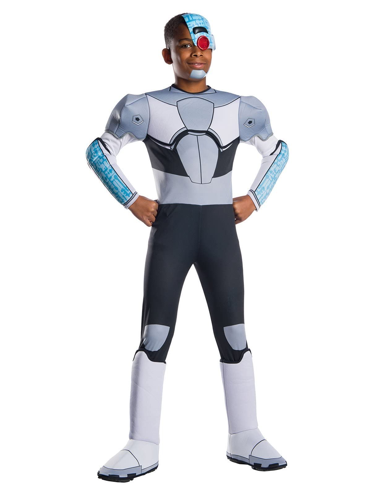 Rubie's 700243_S Teen Titans Go Movie Deluxe Cyborg Costume, As Shown, S