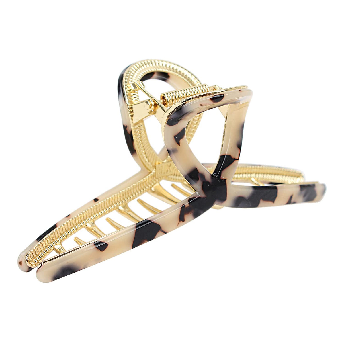 Big Hair Claw Clips Butterfly Hair Clips for Women 4.7" Large Acetate Metal Hair Claw Clip for Girls Hair Accessories for Long Thick Hair (Light leopard)