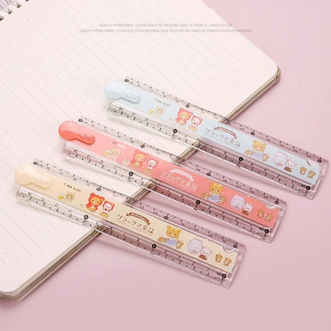 1Pcs Cute Cartoon Animal Print Plastic Rulers,Straight Ruler Kids Ruler for School, Stationery Drawing Rulers(Random Color)