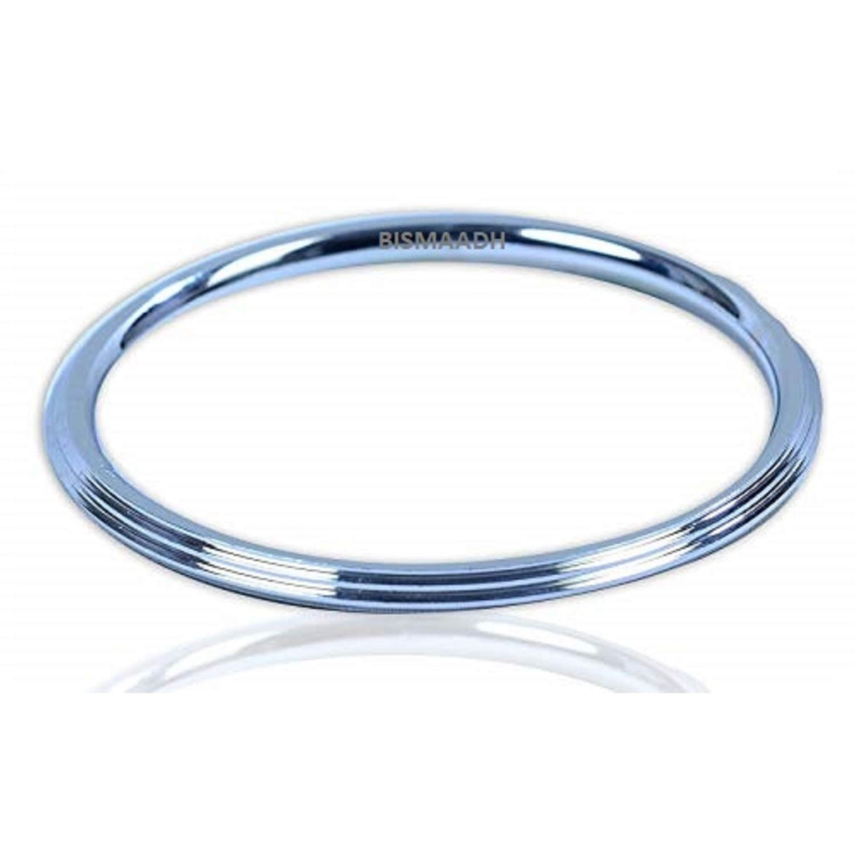 BISMAADH Stainless Steel Line Kada for Men & Women 5mm Thickness (6.1)