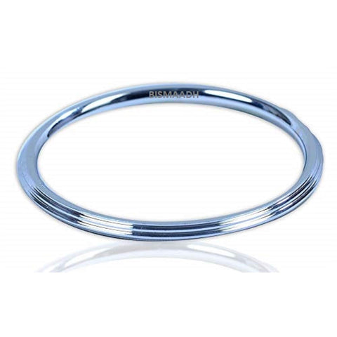 BISMAADH Stainless Steel Line Kada for Men & Women 5mm Thickness (6.1)