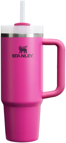 Stanley Quencher H2.0 Tumbler with Handle & Straw 30 oz | Twist On 3-Way Lid | Cupholder Compatible for Travel | Insulated Stainless Steel Cup | BPA-Free | Fuscia