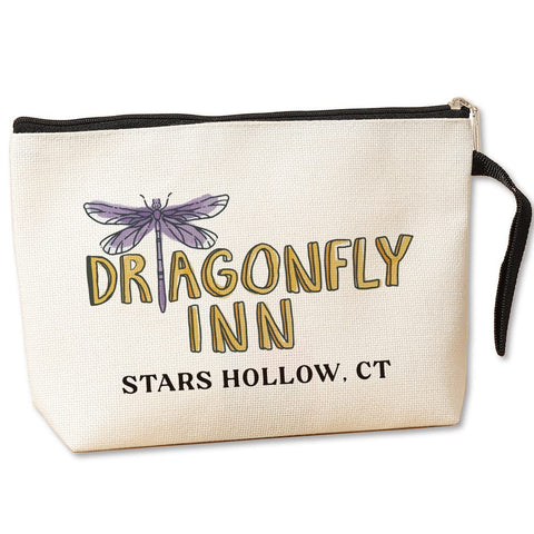 Jztco Dragonfly I-nn Gil-more Girls Merchandise Dragonfly Inn Stars Hollow Makeup Bag Inspirational Gifts for Women Gil-more Girls Lover Gifts Birthday Christmas Thanksgiving Gifts for Women Friends