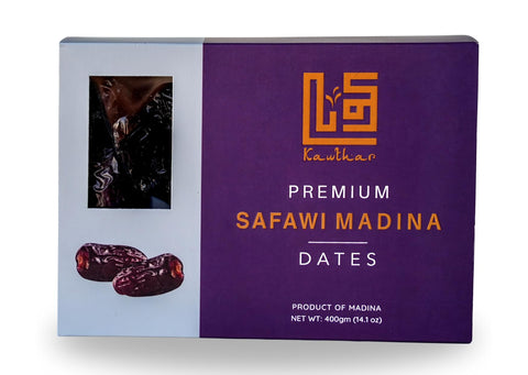Premium Large Safawi Dates 400g Gift Box by kawthar (Latest Harvest)