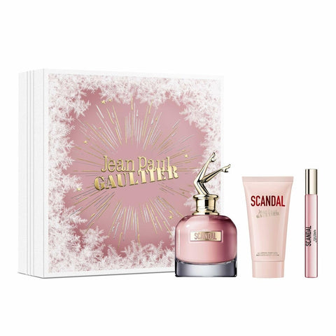 Jean Paul Gaultier Scandal Eau De Parfum 3-pcs Gift Set (Eau de Parfum Spray 2.7 Fl Oz + Body Lotion 2.5 Fl Oz + Eau de Parfum Travel Size 0.34 Fl Oz)