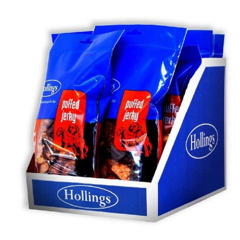 Hollings Pure Beef Jerky Dog Treats, 100% Natural Air Dried Long Lasting Chews for Adult Dogs, Grain Free, High in Protein & Low in Fat 100g (Pack of 8)