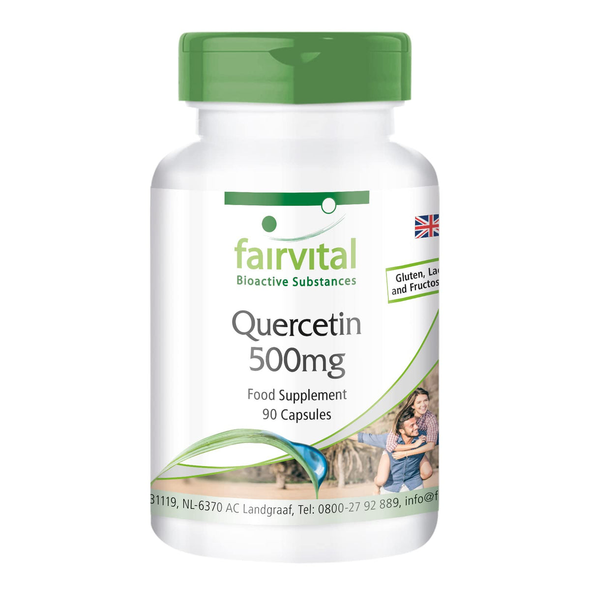 Fairvital | Quercetin 500mg - Bulk Pack for 3 Months - Vegan - HIGH Dosage - 90 Capsules - antioxidant