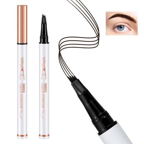 Boobeen Liquid Eyebrow Pencil, Waterproof Microblade Eyebrow Pen, Long-Lasting Brow Pencil for Natural Eyebrow Makeup