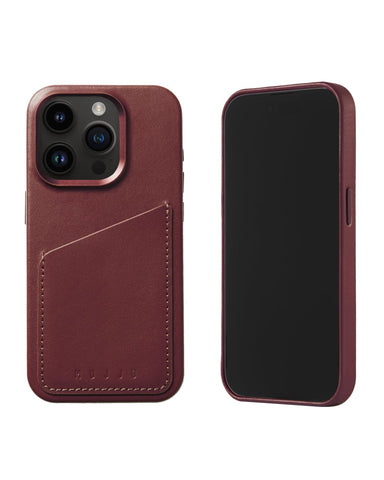 Mujjo Leather Wallet Phone Case - Fits iPhone 15 Pro - MagSafe Compatible - Premium European Leather Case with Card Pocket - Enhanced Phone & Camera Lens Protection - Crafted with Recycled Materials