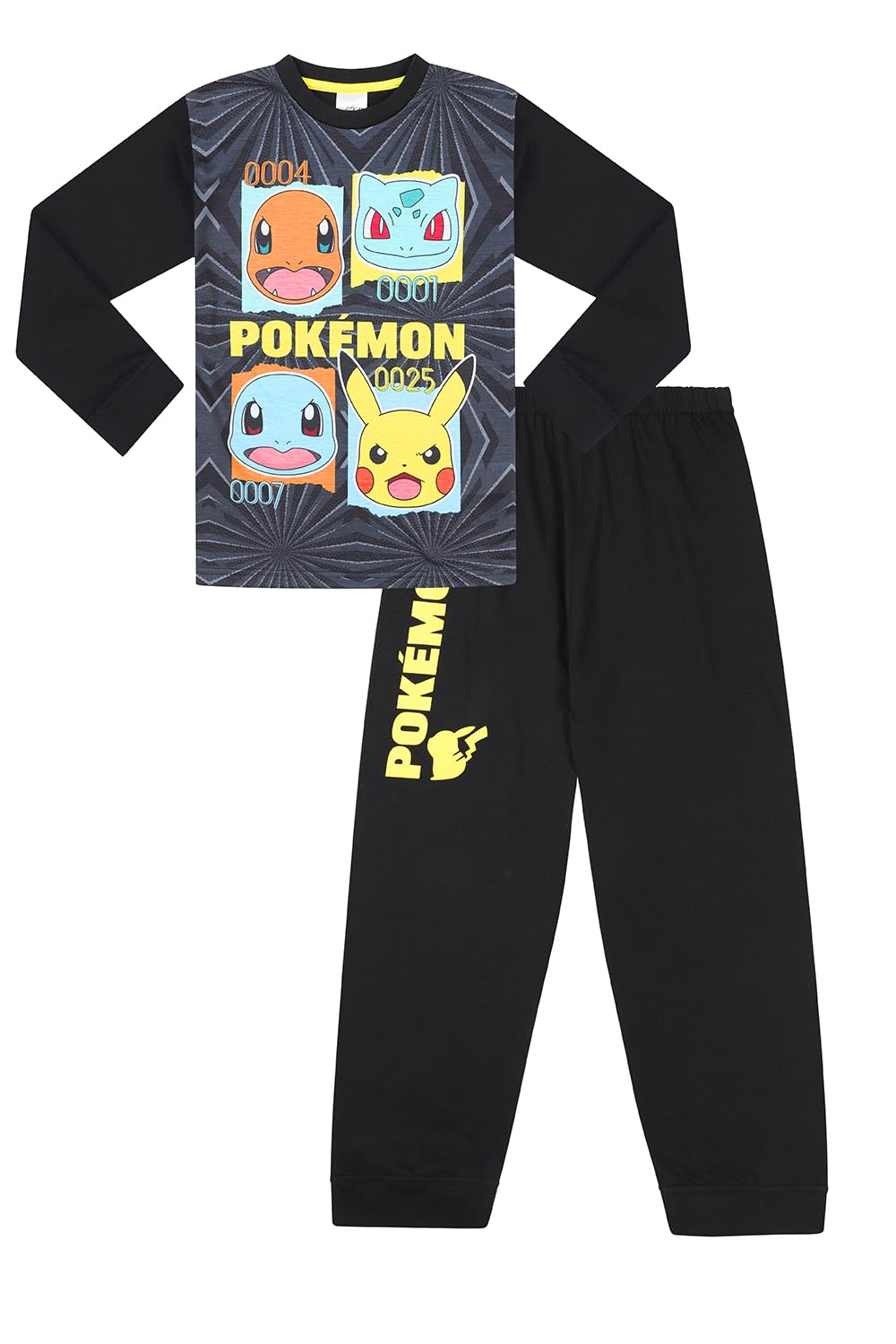 Boys Pokemon Black Long Pyjama Set (11-12 Years)