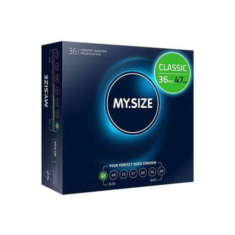 MY.SIZE Condom 47mm, Tight Fit, 36 Pieces - Perfect fit and a Suitable Size for Everyone