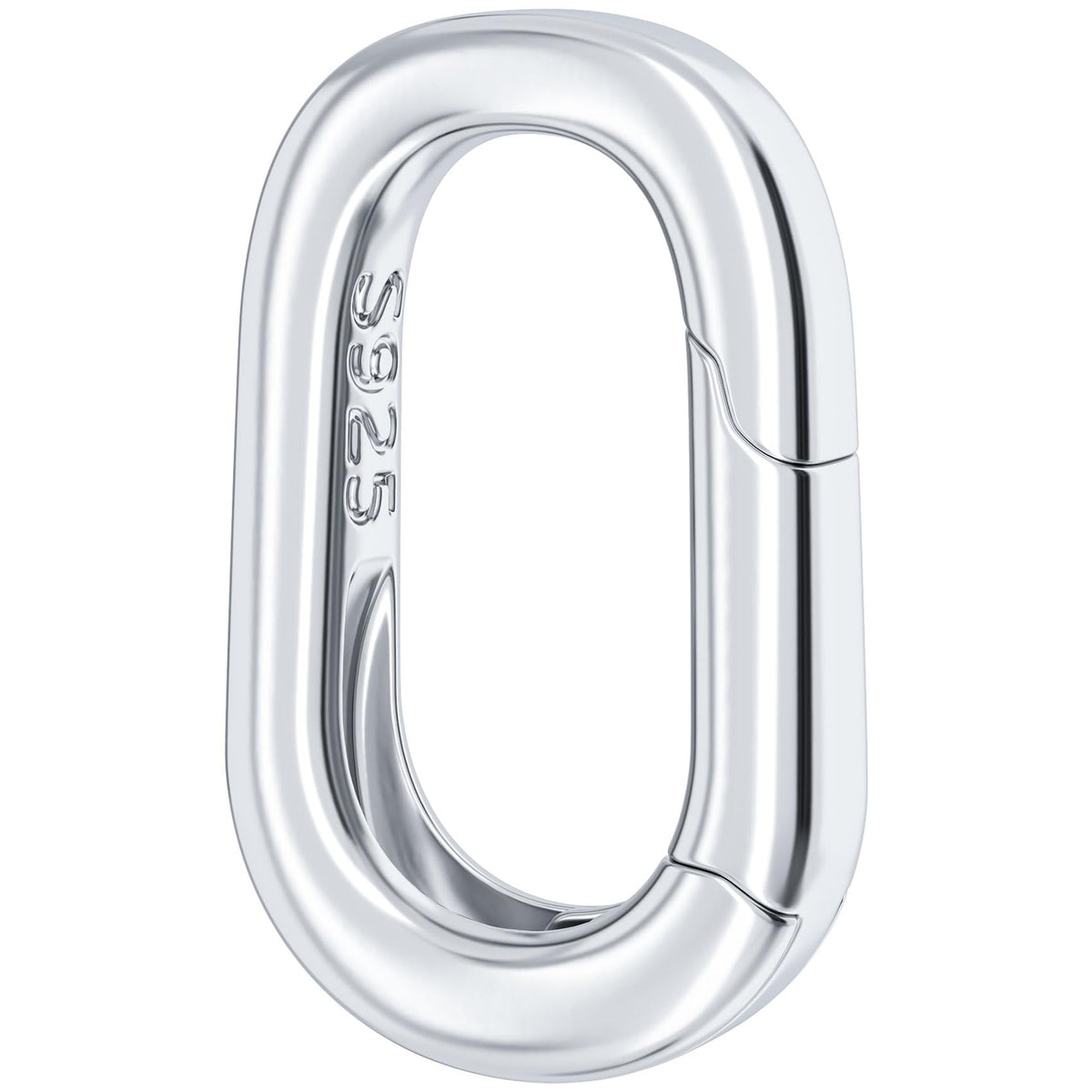 HINZIC 925 Sterling Silver Lobster Clasp Tiny Oval Pearl Carabiner Necklace Shortener Enhancer Connector Extender Spring Ring for Jewelry Finding Necklace Bracelet Keychain