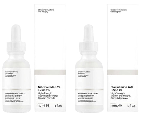 Generic Niacinamide 10% + Zinc 1% Serum for Face Skin Care 30ml 2 Packs