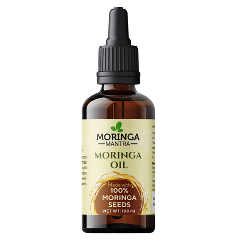 Moringa Mantra Pure Moringa Seed Oil 100 ml, Made from Pure Moringa Oleifera Seeds, Cold Pressed Oil, No Added Fillers or Additives