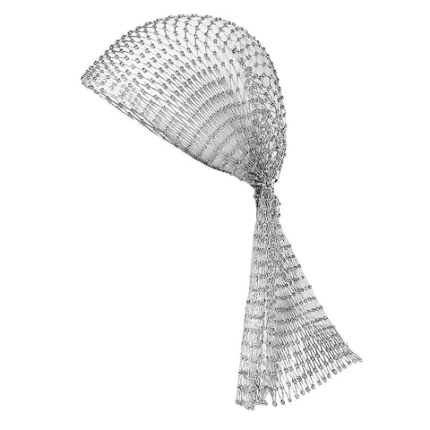 Bling Hollow Headdress Veil Cap Fishnet Elastic Headband with Rhinestone Hollow Mesh Headpiece Hair Hoop Crystal Turban Cap Shining Flapper Head Wrap Head Scarf Hair Accessories for Women Girl