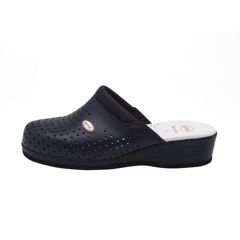 Scholl Women's Line Medical Professional Clog, Navy Blue, 6