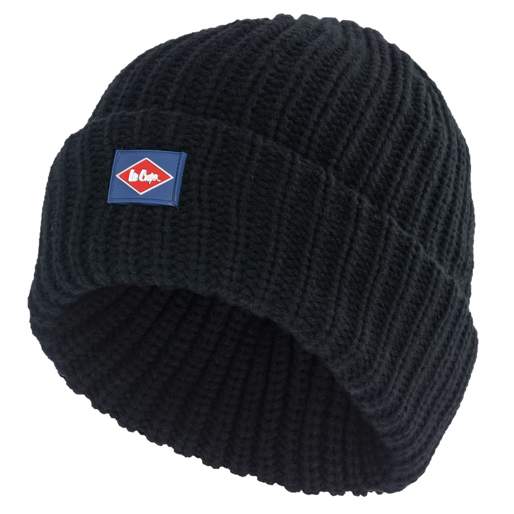 Lee Cooper MenÃƒÆ’Ã†â€™Ãƒâ€ Ã¢â‚¬â„¢ÃƒÆ’Ã¢â‚¬Å¡Ãƒâ€šÃ‚Â¢ÃƒÆ’Ã†â€™Ãƒâ€šÃ‚Â¢ÃƒÆ’Ã‚Â¢ÃƒÂ¢Ã¢â‚¬Å¡Ã‚Â¬Ãƒâ€¦Ã‚Â¡ÃƒÆ’Ã¢â‚¬Å¡Ãƒâ€šÃ‚Â¬ÃƒÆ’Ã†â€™Ãƒâ€šÃ‚Â¢ÃƒÆ’Ã‚Â¢ÃƒÂ¢Ã¢â‚¬Å¡Ã‚Â¬Ãƒâ€¦Ã‚Â¾ÃƒÆ’Ã¢â‚¬Å¡Ãƒâ€šÃ‚Â¢s Chunky Knit Fleece Lined Beanie, Black, One Size