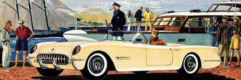 New York Puzzle Company - General Motors America's Sports Car - 750 Piece Jigsaw Puzzle