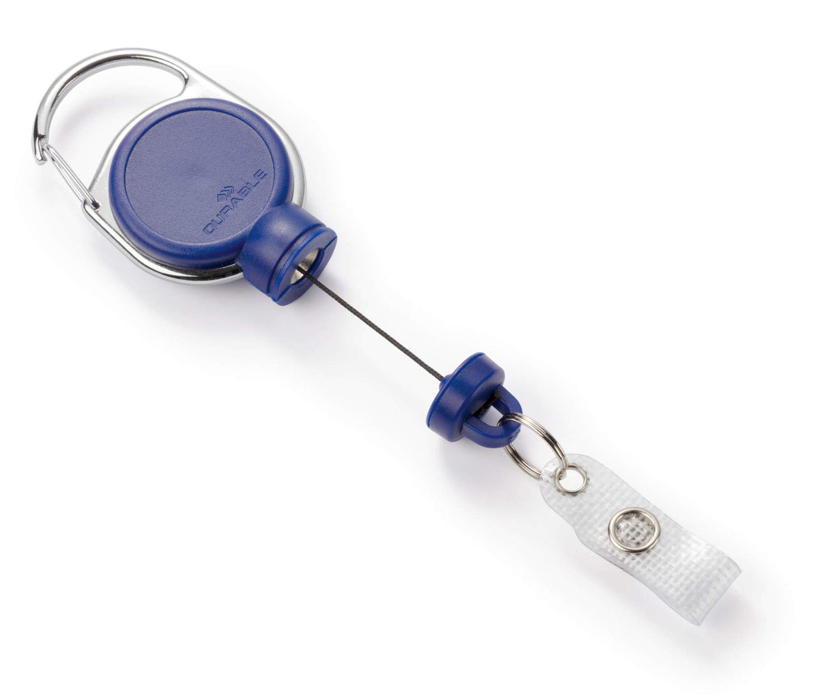 Durable 832907 Badge Reel Extra Strong for Heavy Card Holders or Keys Up to 300g, 1 Piece, Dark Blue