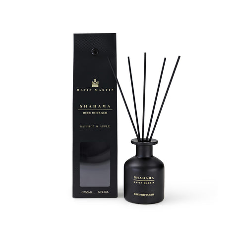 MATIN MARTIN Saffron and Apple 150ml Luxury Aromatherapy Reed Diffuser Air Freshener - Shahama