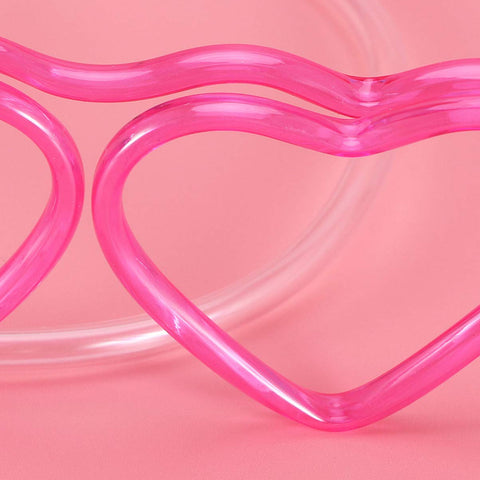 10pcs Drinking Straw Eye Glasses Fun Party Heart Shape DIY Drinking Straw Tube Birthday Parties Bar Supplies 's Party Decoration