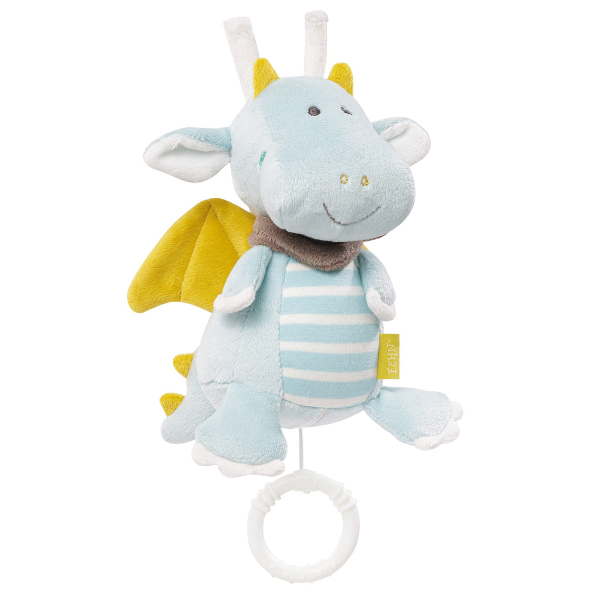 Fehn 065015 Dragon Music Box - Wind-Up Music Box with Removable Mechanism - for Babies and Toddlers from Birth Upwards - Dimensions : 17 cm