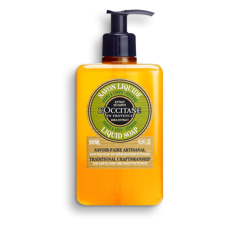 L'Occitane Luxury Size Shea Hands and Body Liquid Soap, Verbena, 500 millilitre