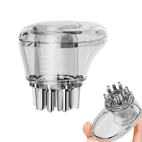 EMVANV Scalp Applicator Comb, Manual Massager Hair Care Comb, Scalp Applicator Hair Oil Applicator, Head Fluid Brush for Home and Travel Essential Oil Hair Treatment (Transparent)