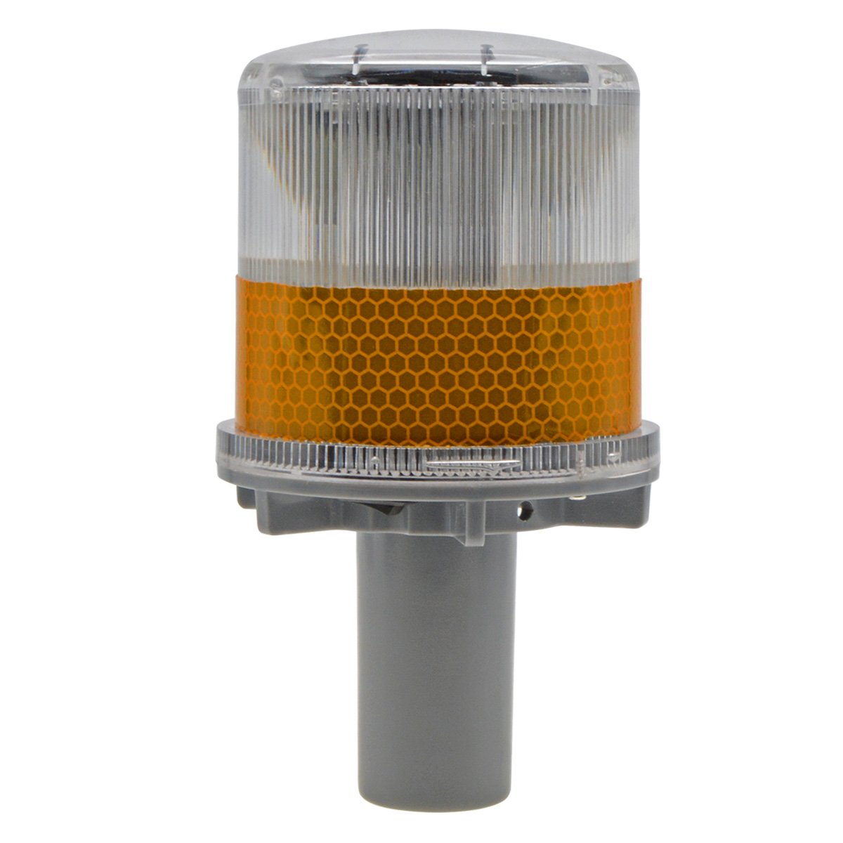 PENCK Solar LED Warning Light Waterproof Driveway Lights Flashing Barricade Light Road Construction Safety Signs Flash Traffic Marina Dock Barge Boat Safety Beacon Light Yellow