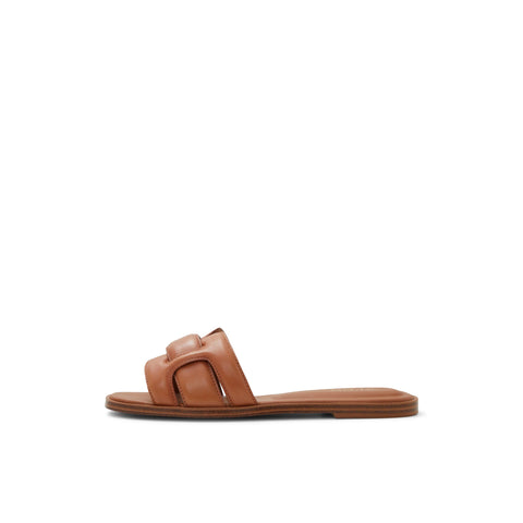 ALDO Women's Elenaa Flat Sandal, Medium Brown, 10