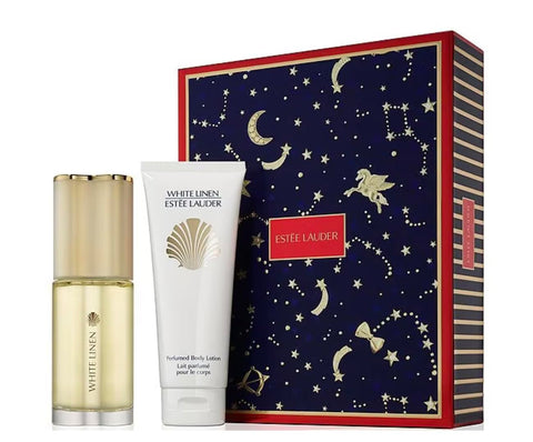Estee Lauder White Linen Perfume Spray & Body Lotion Gift Boxed Set 1.75 oz. edp + 3.4 oz. perfumed body lotion