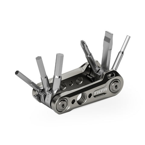 Tilta Multi-Functional Mini Tool Kit, 6 in 1 Folding Tool Set with 6 Specifications Wrenches, Camera Tool for Equipment Disassembly - Titanium Gray TA-MMT-TG