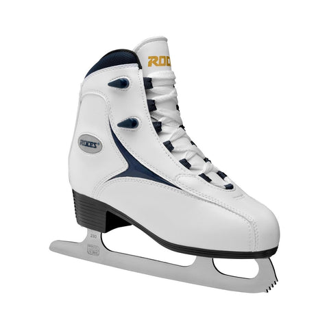 Roces Women's Sport & Leisure RFG 1 Durable Comfortable Fashionable Lace-Up Ice Figure Skates with Stainless Steel Blades, Reinforced Synthetic Upper & Anatomic Padding, White, 5