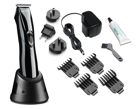 Andis - D-8, Slim-Line Pro Li Cord/Cordless Rechargeable T-Blade Trimmer - for Men/Women/Kids with Carbon Steel T-Blade, Bump Free Technology, Zero Cuts, Low Irritation & Lithium Battery - Black