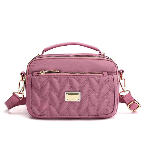 JIANLINST Small Crossbody Phone Bag for Women, Quilted Girls Wallet Purse Mini Shoulder Bag Handbag Taro purple