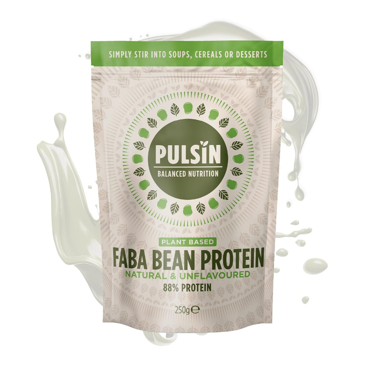 Pulsin - Natural Unflavoured Vegan Faba Bean Protein Powder - 250g - 8.8g Protein, 0.2g Carbs, 42 Kcal Per Serving - Gluten Free, Palm Oil Free & Dairy Free Protein