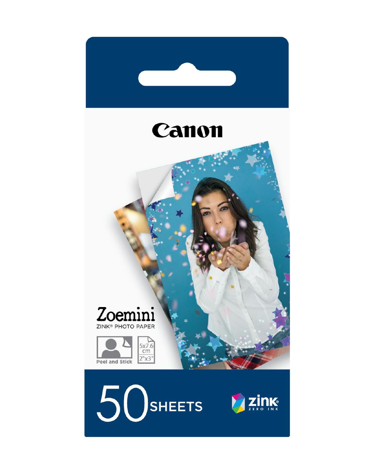 Canon Zink™ Photo Paper - Sticky-Backed 2x3" Photo Paper (50 x Sheets) - Print Phone Photos for Personalised Stickers