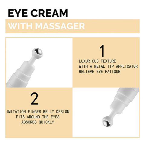 Easilydays Snail Peptide Advanced Under Eye Cream for Dark Circles, with 360Ãƒâ€šÃ‚Â° Massage Ball Reduces Wrinkles &Fine Lines, Eye Essence Roll-On, Firms, Moisturizes, and Tightens Puffy Eyes for Men&Women