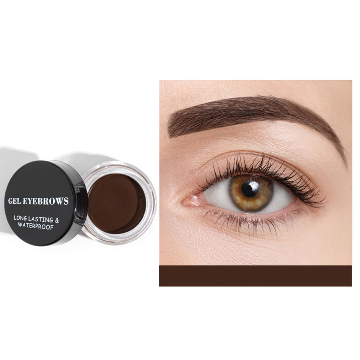 MAEPEOR Matte Eyebrow Pomade 10 Colors Creamy Smooth Full-pigmented Brow Pomade Long Lasting Waterproof Cream Brow Gel with Eyebrow Brush (M04 Dark Brown)