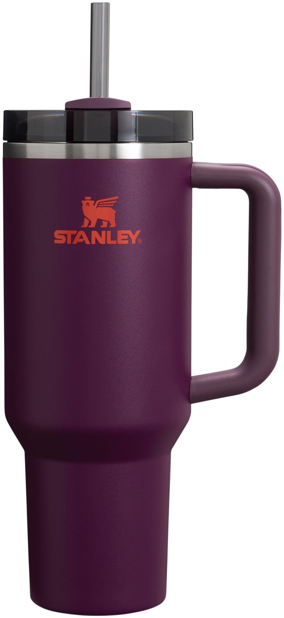 Stanley Quencher H2.0 FlowState Stainless Steel Vacuum Insulated Tumbler with Lid and Straw for Water, Iced Tea or Coffee, Smoothie and More, Plum, 40oz, 10-11824-061