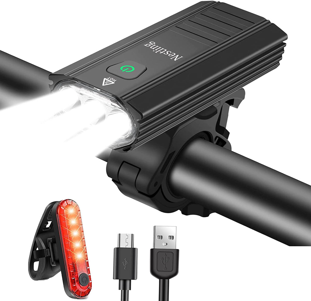 Nestling Bike Light Set,3000 Lumens Powerful LED USB Rechargeable Bicycle Lights,6 Modes Waterproof LED Headlight Mountain Bike Light,Cycling Lights for Road & MountainÃƒÆ’Ã†â€™Ãƒâ€šÃ‚Â¢ÃƒÆ’Ã‚Â¢ÃƒÂ¢Ã¢â€šÂ¬Ã…Â¡Ãƒâ€šÃ‚Â¬ÃƒÆ’Ã¢â‚¬Å¡Ãƒâ€šÃ‚Â¦