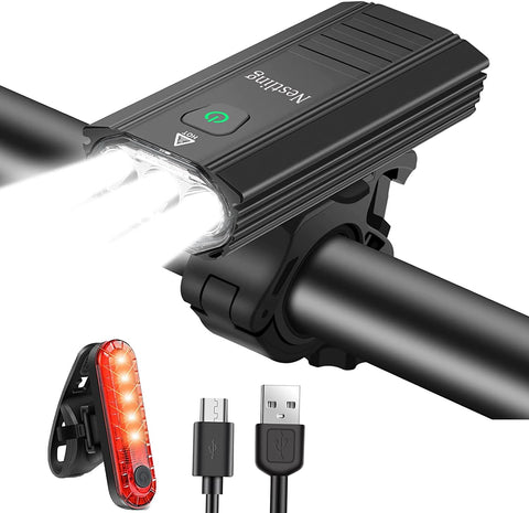 Nestling Bike Light Set,3000 Lumens Powerful LED USB Rechargeable Bicycle Lights,6 Modes Waterproof LED Headlight Mountain Bike Light,Cycling Lights for Road & MountainÃƒÆ’Ã†â€™Ãƒâ€šÃ‚Â¢ÃƒÆ’Ã‚Â¢ÃƒÂ¢Ã¢â€šÂ¬Ã…Â¡Ãƒâ€šÃ‚Â¬ÃƒÆ’Ã¢â‚¬Å¡Ãƒâ€šÃ‚Â¦