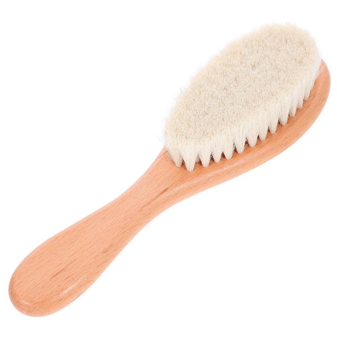 Uonlytech Boar Hair Brush Bath Wood Brush Baby Hair Brush Wooden Baby Goat Hair Brush for Toddlers Infants Cleaning Brush Set